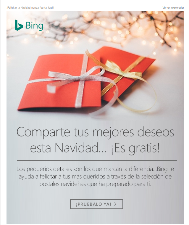 Christmas congratulations by Bing