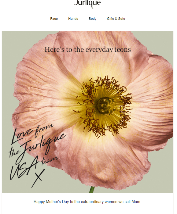 Mother's Day email campaign