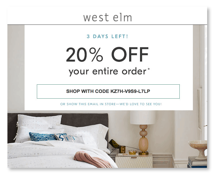 Make Your Bed Day in an email campaign