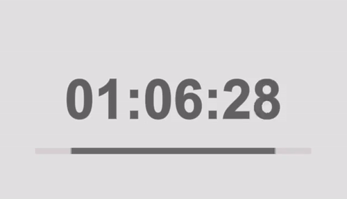 Example of an animated GIF countdown timer in an email